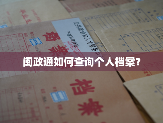 闽政通如何查询个人档案？