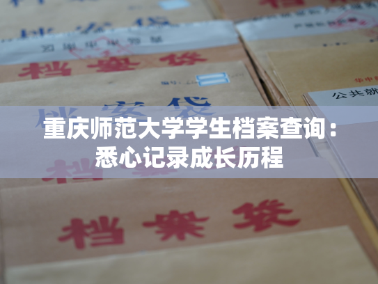 重庆师范大学学生档案查询：悉心记录成长历程