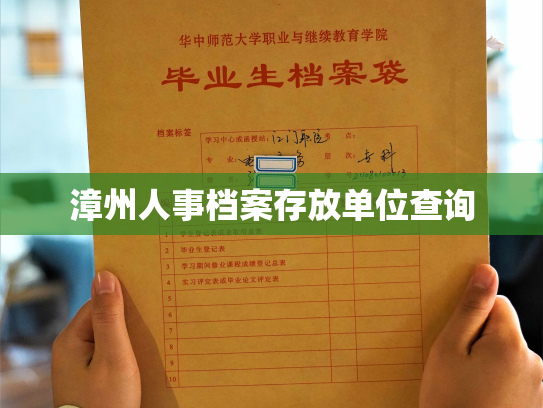 漳州人事档案存放单位查询