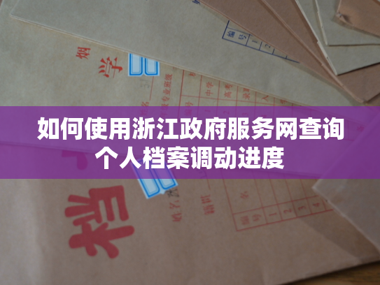 如何使用浙江政府服务网查询个人档案调动进度