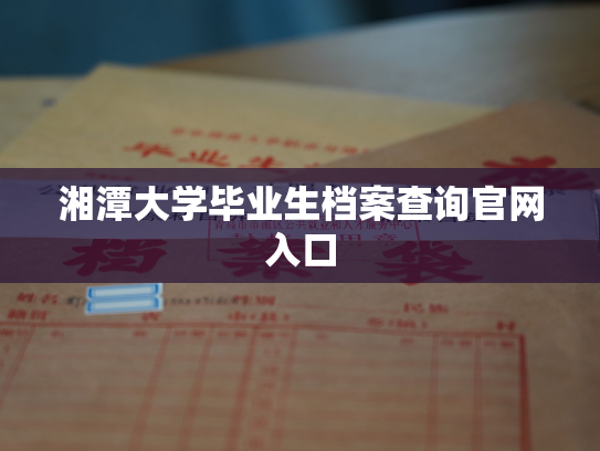 湘潭大学毕业生档案查询官网入口