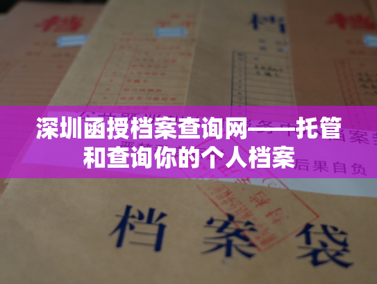 深圳函授档案查询网——托管和查询你的个人档案