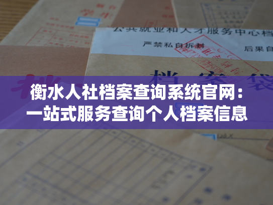 衡水人社档案查询系统官网：一站式服务查询个人档案信息