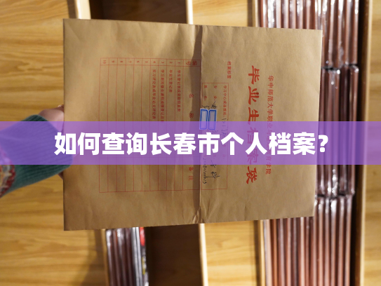 如何查询长春市个人档案？