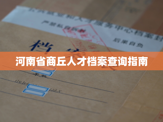 河南省商丘人才档案查询指南