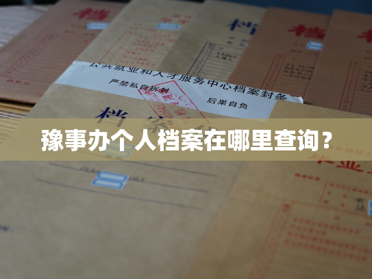 豫事办个人档案在哪里查询？