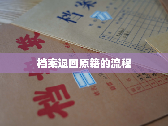 档案退回原籍的流程