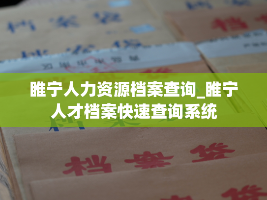 睢宁人力资源档案查询_睢宁人才档案快速查询系统