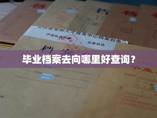 毕业档案去向哪里好查询？