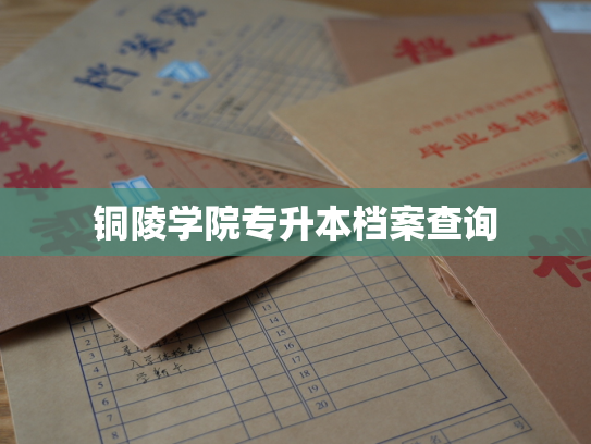 铜陵学院专升本档案查询