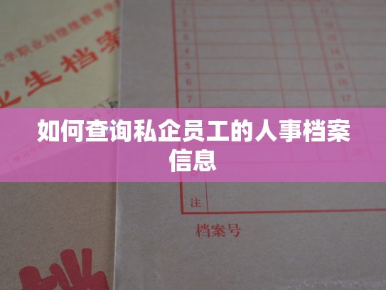 如何查询私企员工的人事档案信息