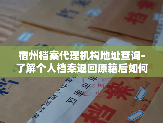 宿州档案代理机构地址查询-了解个人档案退回原籍后如何查询