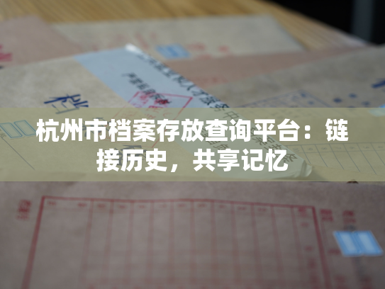 杭州市档案存放查询平台：链接历史，共享记忆