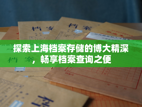 探索上海档案存储的博大精深，畅享档案查询之便