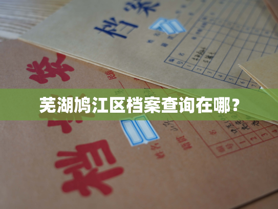 芜湖鸠江区档案查询在哪？