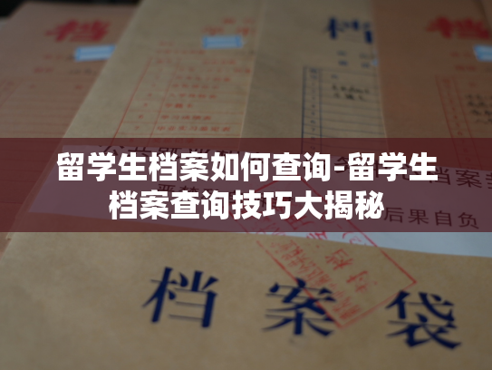 留学生档案如何查询-留学生档案查询技巧大揭秘
