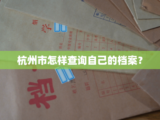 杭州市怎样查询自己的档案？