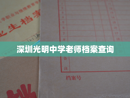 深圳光明中学老师档案查询