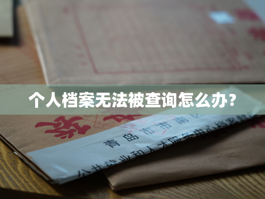 个人档案无法被查询怎么办？