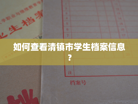 如何查看清镇市学生档案信息？