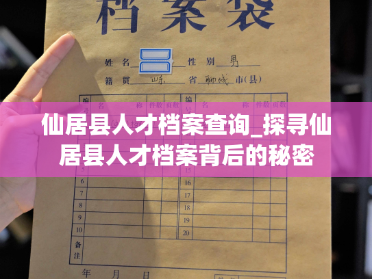 仙居县人才档案查询_探寻仙居县人才档案背后的秘密