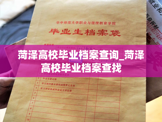 菏泽高校毕业档案查询_菏泽高校毕业档案查找