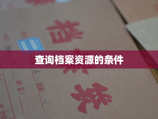 查询档案资源的条件