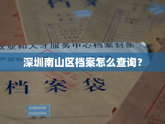 深圳南山区档案怎么查询？