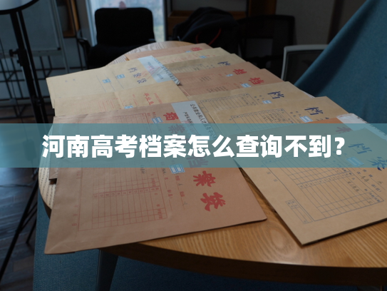 河南高考档案怎么查询不到？