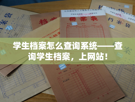 学生档案怎么查询系统——查询学生档案，上网站！