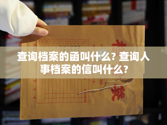 查询档案的函叫什么? 查询人事档案的信叫什么?