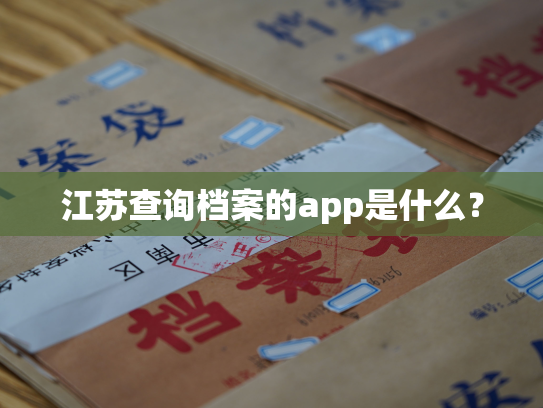 江苏查询档案的app是什么？