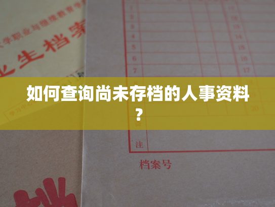 如何查询尚未存档的人事资料？
