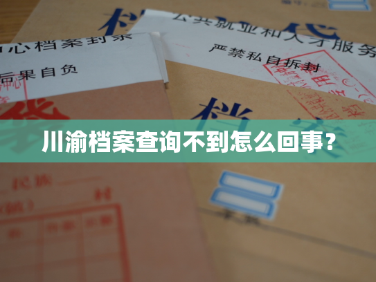 川渝档案查询不到怎么回事？