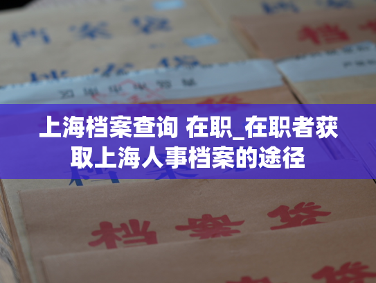 上海档案查询 在职_在职者获取上海人事档案的途径
