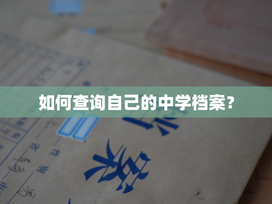 如何查询自己的中学档案？