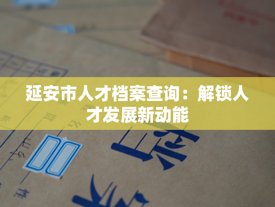 延安市人才档案查询：解锁人才发展新动能