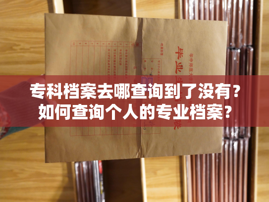 专科档案去哪查询到了没有？如何查询个人的专业档案？