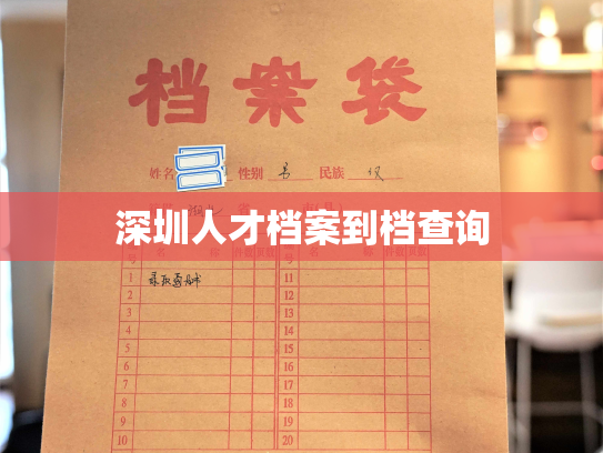 深圳人才档案到档查询