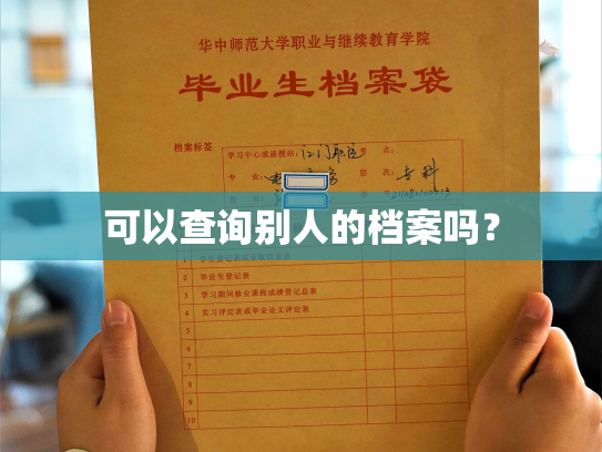 可以查询别人的档案吗？
