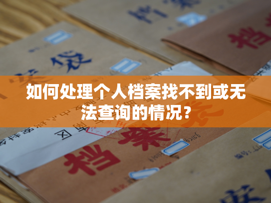 如何处理个人档案找不到或无法查询的情况？