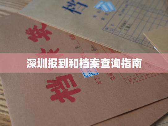 深圳报到和档案查询指南