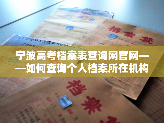 宁波高考档案表查询网官网——如何查询个人档案所在机构