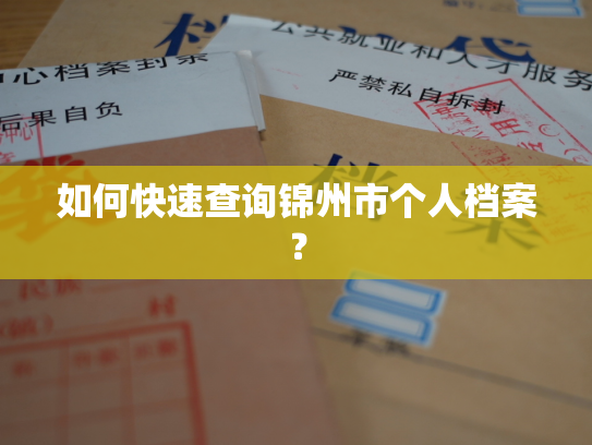 如何快速查询锦州市个人档案？
