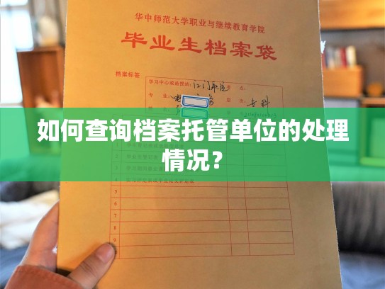 如何查询档案托管单位的处理情况？