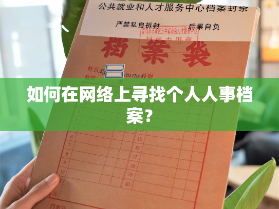 如何在网络上寻找个人人事档案？