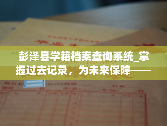 彭泽县学籍档案查询系统_掌握过去记录，为未来保障——彭泽县个人学籍信息平台