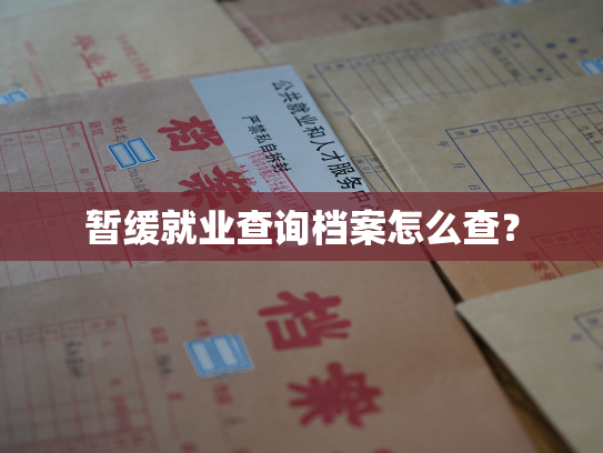 暂缓就业查询档案怎么查？