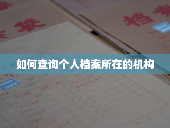 如何查询个人档案所在的机构