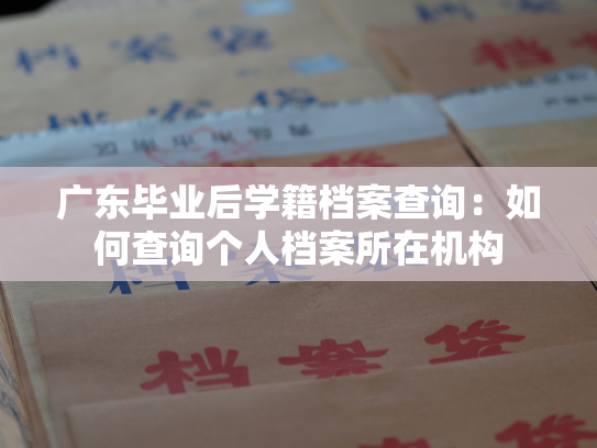 广东毕业后学籍档案查询：如何查询个人档案所在机构